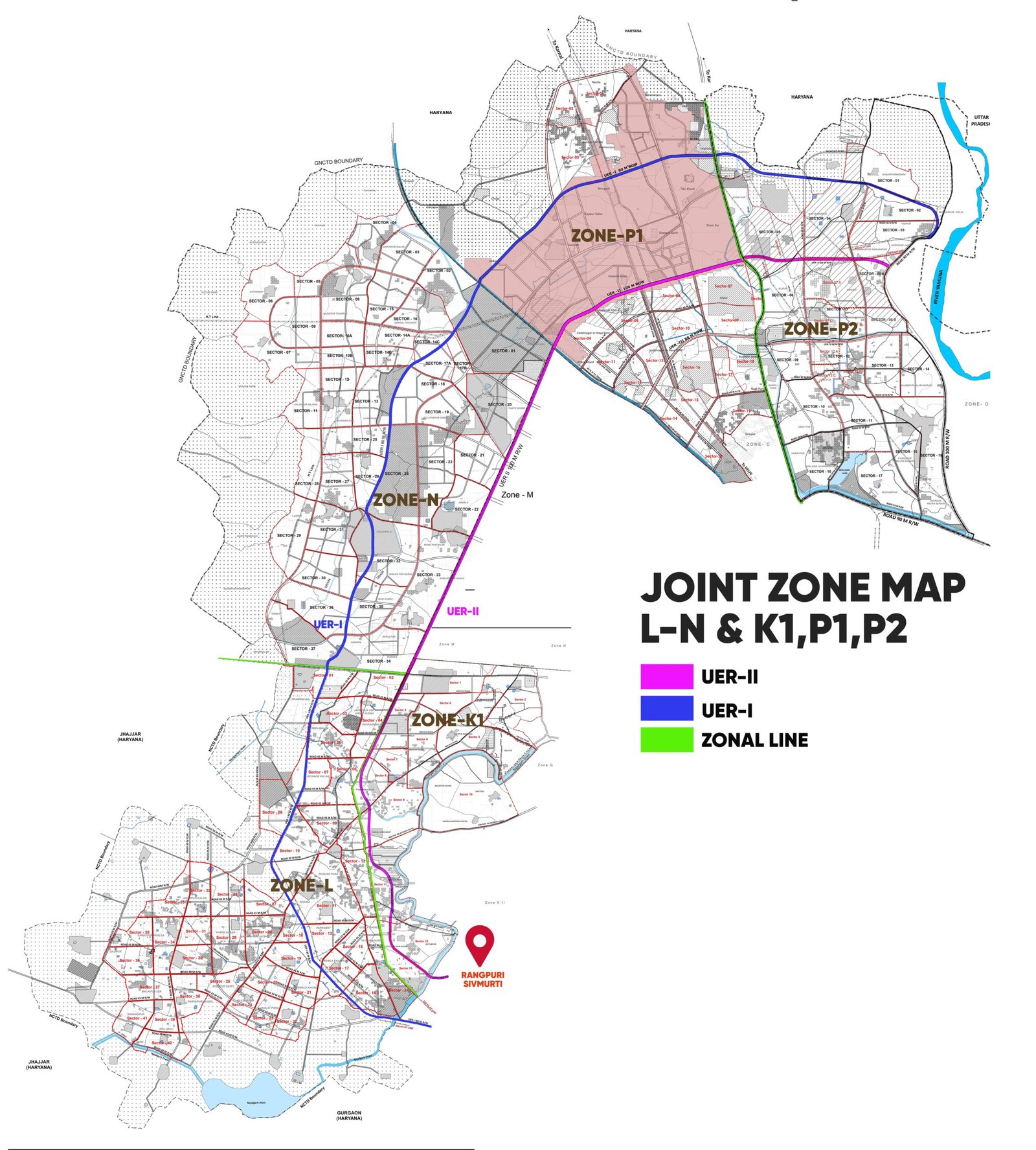 Joint Zone Map L N K1 P1 P2
